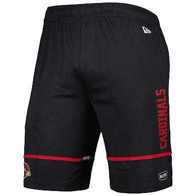 Men's New Era Black Arizona Cardinals Combine Authentic Rusher Training Shorts