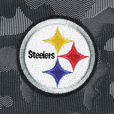 Men's Antigua Black Pittsburgh Steelers Brigade Quarter-Zip Sweatshirt