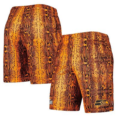 Men's New Era Orange Seattle Seahawks Summer Pop Shorts