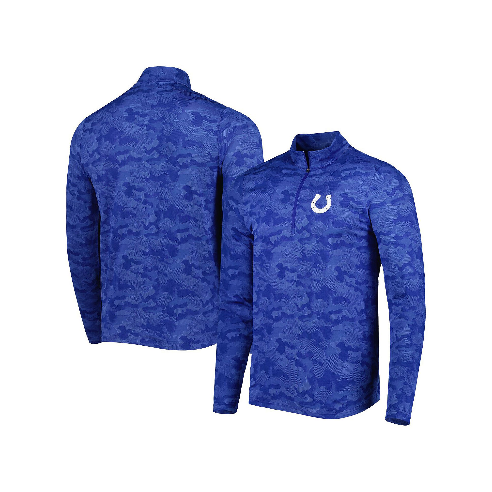 Mens Antigua Royal Indianapolis Colts Brigade Quarter-Zip Sweatshirt, Size