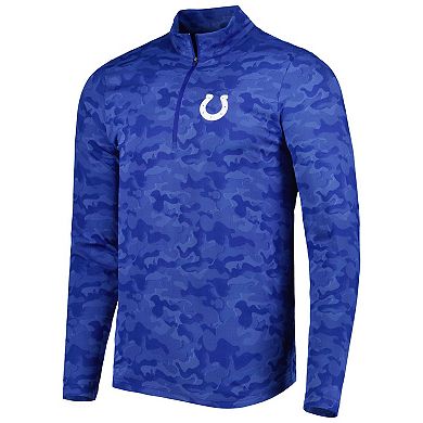 Men's Antigua Royal Indianapolis Colts Brigade Quarter-Zip Sweatshirt