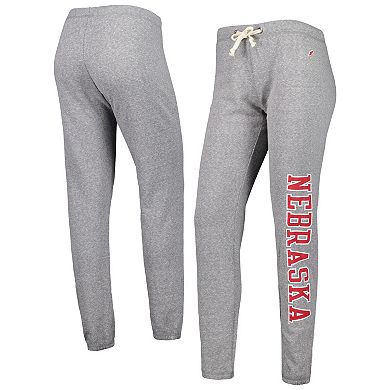 Women's League Collegiate Wear Heather Gray Nebraska Huskers Victory Springs Tri-Blend Jogger Pants