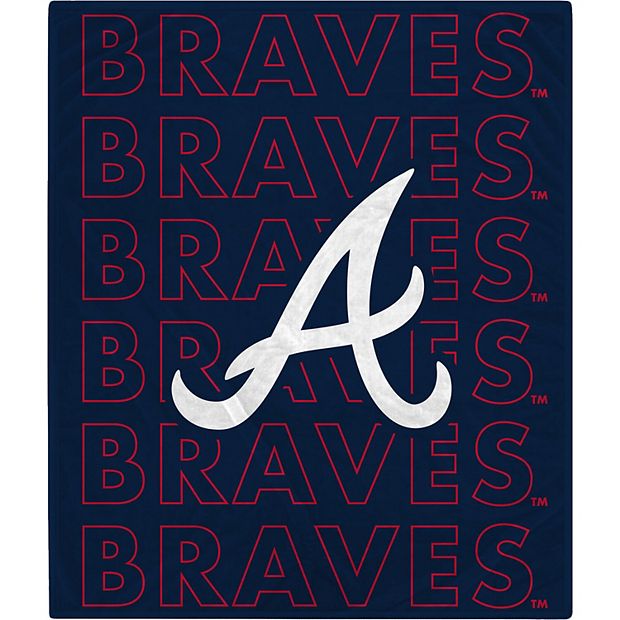 Atlanta Braves 60 x 70 Echo Wordmark Plush Blanket