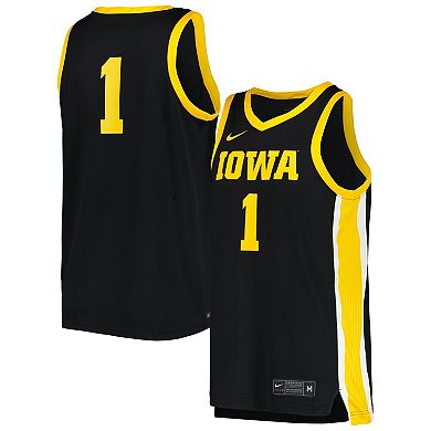 Men's Nike Black Iowa Hawkeyes Replica Jersey