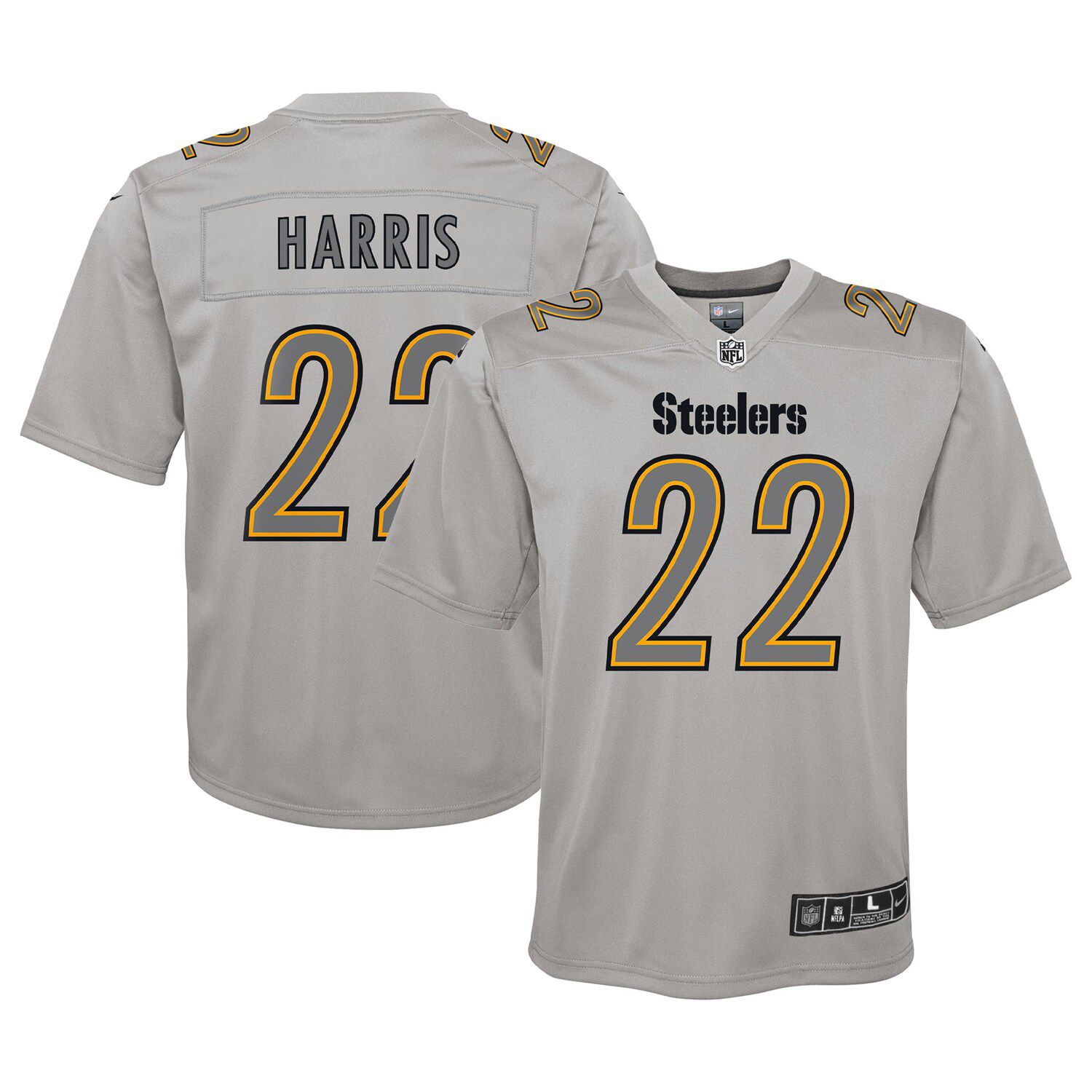 NFL Pittsburgh Steelers RFLCTV (Najee Harris) Men's Fashion Football Jersey.