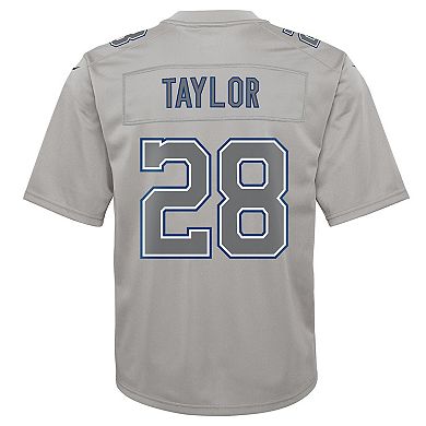 Youth Nike Jonathan Taylor Gray Indianapolis Colts Atmosphere Game Jersey