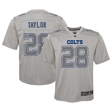 Youth Nike Jonathan Taylor Gray Indianapolis Colts Atmosphere Game Jersey