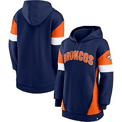 The Wild Collective Navy Denver Broncos Vintage Pullover V-Neck Sweatshirt