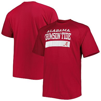 Men's Crimson Alabama Crimson Tide Big & Tall Raglan T-Shirt