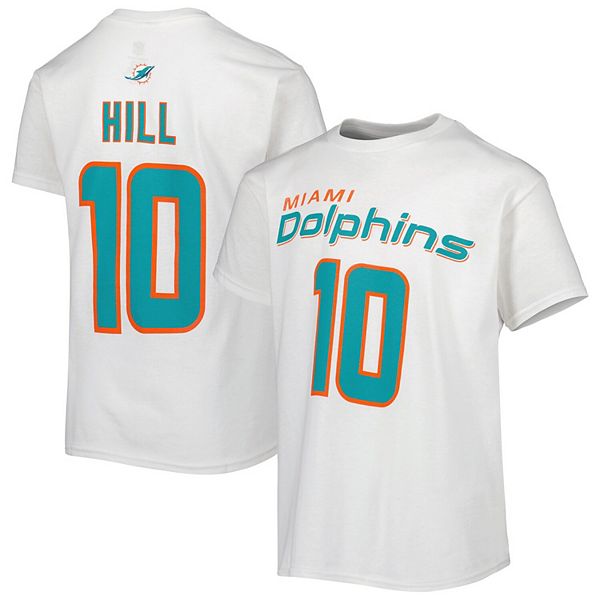 Youth Tyreek Hill Orange Miami Dolphins Mainliner Player Name & Number T- Shirt