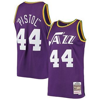 Men's Mitchell & Ness Pete Maravich Purple New Orleans Jazz Hardwood Classics Swingman Jersey