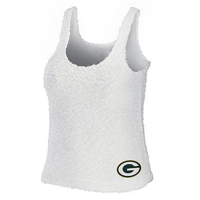 Women's WEAR by Erin Andrews Cream Green Bay Packers Plus Size Cozy Scoop Neck Tank Top & Pants Set