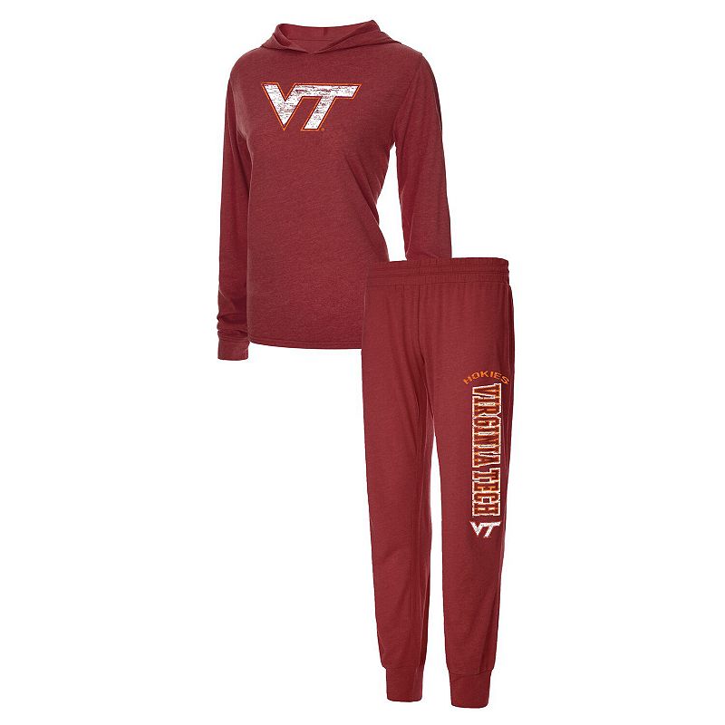 Womens Concepts Sport Maroon Virginia Tech Hokies Long Sleeve Hoodie T-Shi