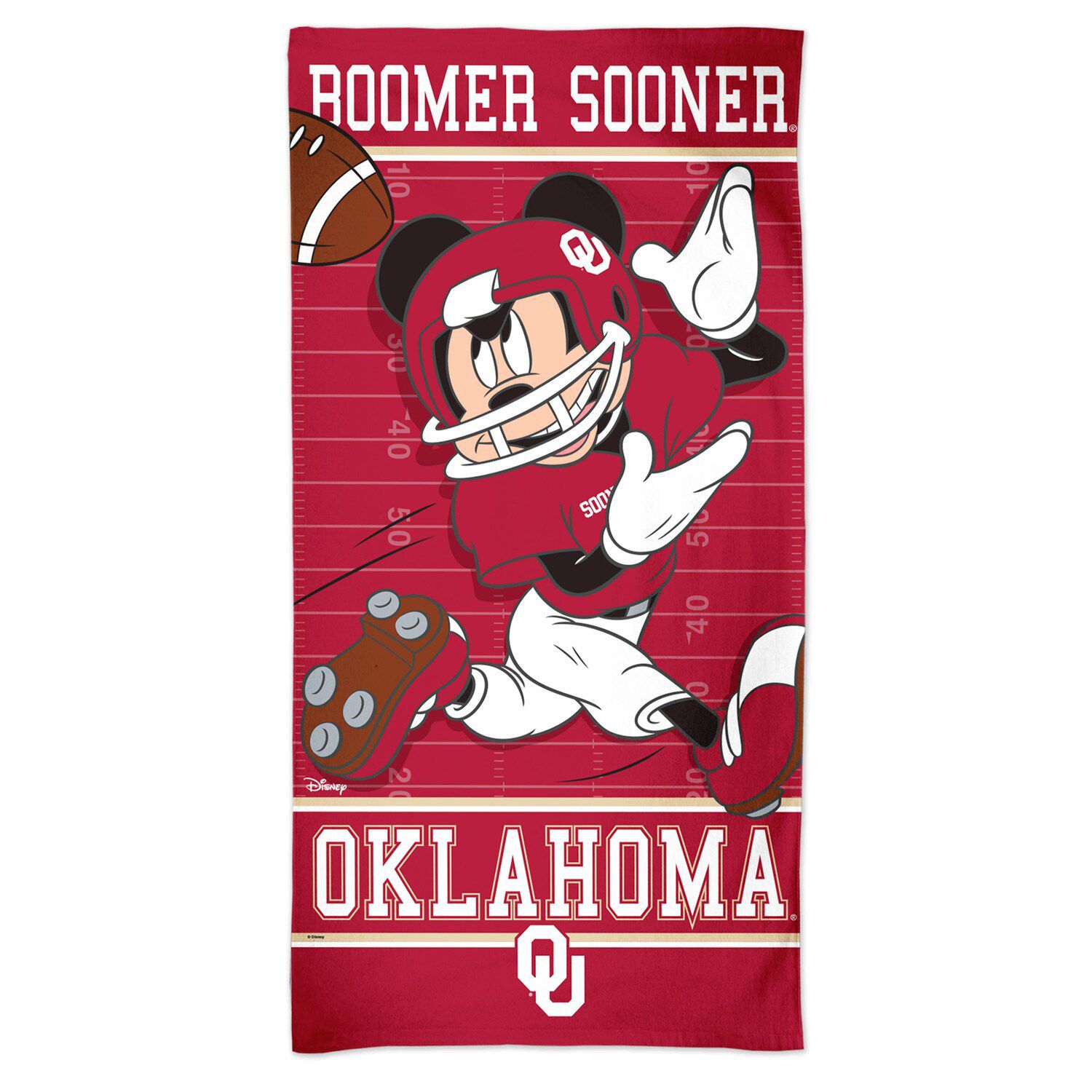 WinCraft Oklahoma Sooners 30'' X 60'' Disney Spectra Beach Towel