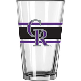 Colorado Rockies 16oz. Stripe Pint Glass