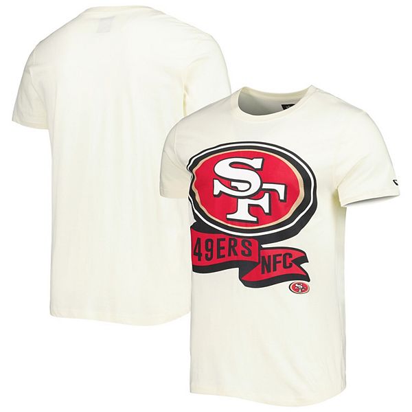 Women's New Era Cream San Francisco 49ers Chrome Sideline T-Shirt