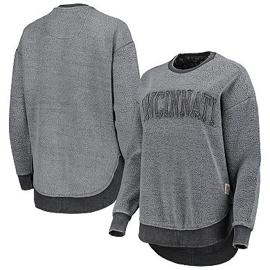 Women's Pressbox Black Cincinnati Bearcats Ponchoville Pullover Sweatshirt