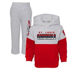 ST LOUIS CARDINALS KIDS EMBROIDERED FRONT HOODY GRAY — Hats N Stuff