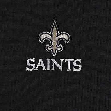 Men's Dunbrooke Black New Orleans Saints Hurricane Raglan Full-Zip Windbreaker Jacket