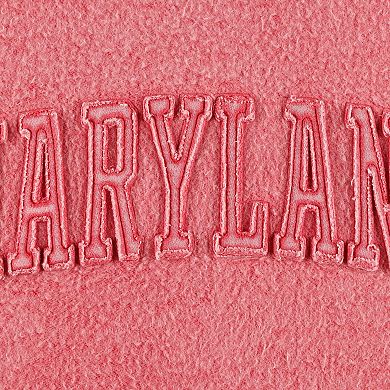 Women's Pressbox Red Maryland Terrapins Ponchoville Pullover Sweatshirt
