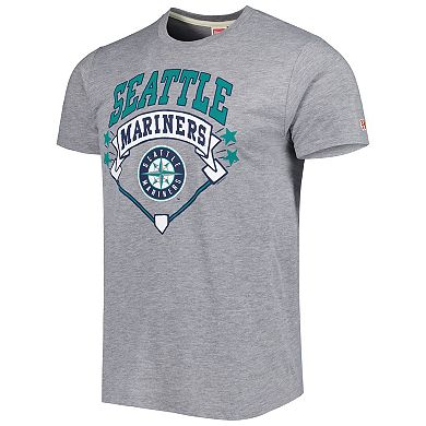 Men's Homage Gray Seattle Mariners Diamond Tri-Blend T-Shirt