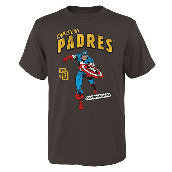 Youth Brown San Diego Padres Tie-Dye T-Shirt Size: Extra Large