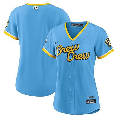 Women's Nike Powder Blue Milwaukee Brewers 2022 City Connect Replica Team Jersey