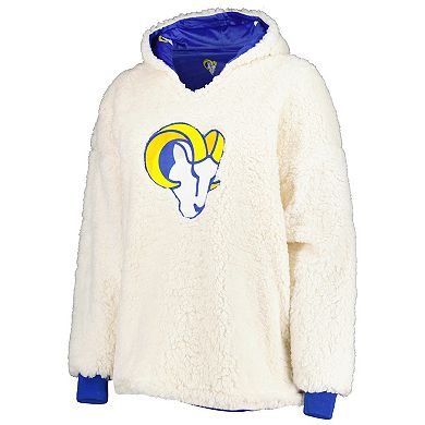 Women's FOCO Royal/White Los Angeles Rams Repeat Print Reversible Hoodeez