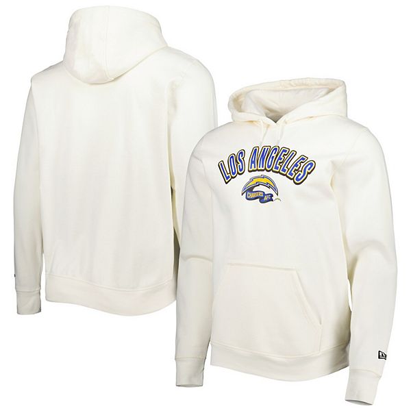 Men's New Era Gold Los Angeles Chargers Colorblock Current Pullover Hoodie Size: Extra Large