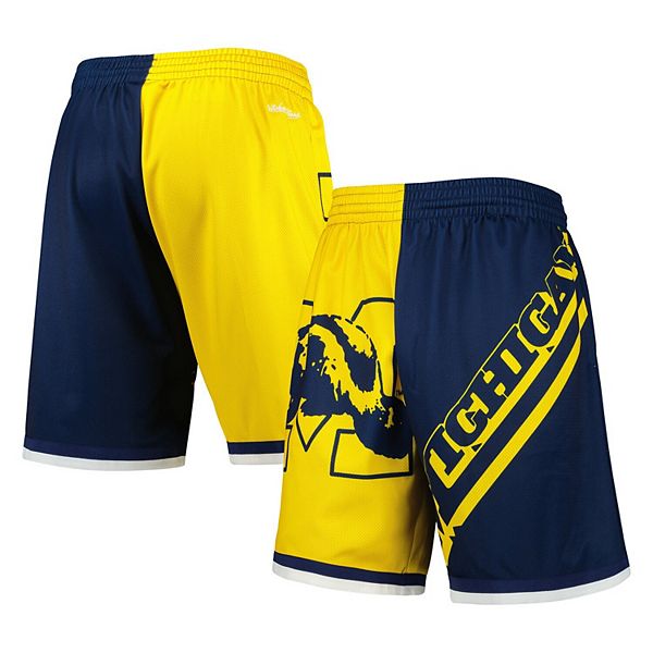 Men's Mitchell & Ness Maize/Navy Michigan Wolverines Big Face 5.0 ...