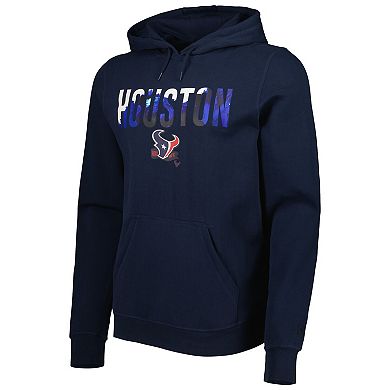 Men's New Era Navy Houston Texans Ink Dye Pullover Hoodie