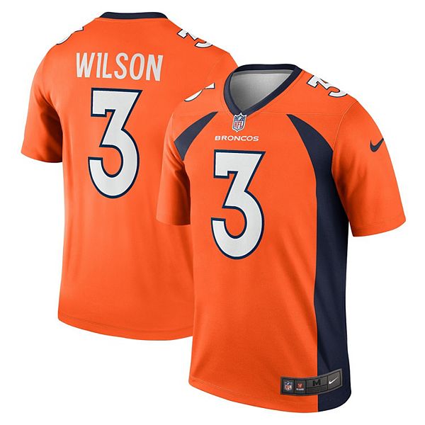Men S Nike Russell Wilson Orange Denver Broncos Legend Jersey
