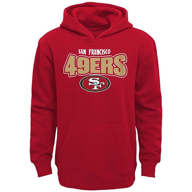 Youth Scarlet San Francisco 49ers Draft Pick Pullover Hoodie