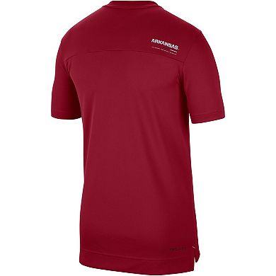Men's Nike Cardinal Arkansas Razorbacks Coach UV Performance T-Shirt