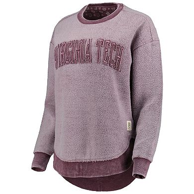 Women's Pressbox Maroon Virginia Tech Hokies Ponchoville Pullover Sweatshirt