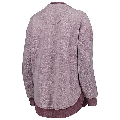 Women's Pressbox Maroon Virginia Tech Hokies Ponchoville Pullover Sweatshirt