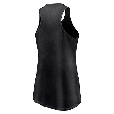 Women's Fanatics Branded Black Chicago White Sox Simplicity Swing Racerback Scoop Neck Tank Top