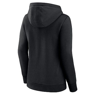 Women's Fanatics Branded Black Chicago White Sox Simplicity Crossover V-Neck Pullover Hoodie