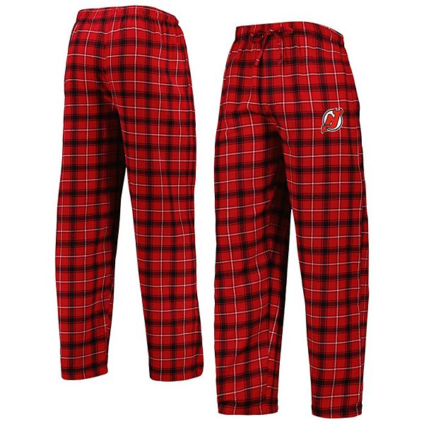 Men's Concepts Sport Red/Black New Jersey Devils Parkway Flannel Sleep Pants