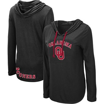Women's Colosseum Black Oklahoma Sooners My Lover Long Sleeve Hoodie T-Shirt