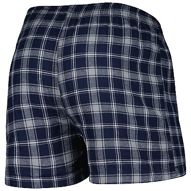 Men's Concepts Sport Deep Sea Blue/Gray Seattle Kraken Ledger Flannel Boxers