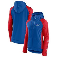 Buffalo Bills Youth Goal Line Stance Full-Zip Hoodie Windbreaker - Red/Royal