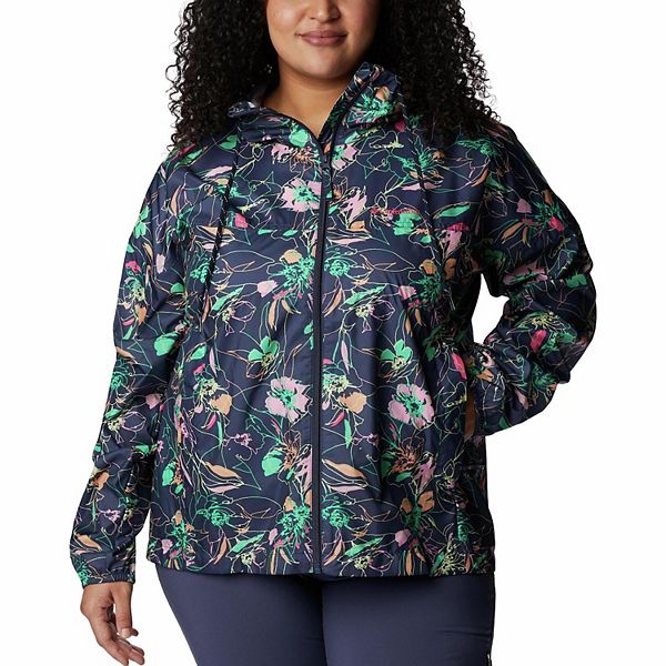 Plus Size Columbia Flash Challenger™ Hooded UPF 40 Windbreaker Jacket
