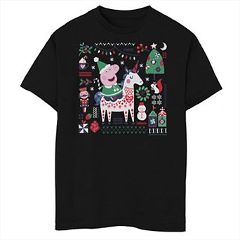 Boys 8-20 Peppa Pig Christmas Horse Graphic Tee