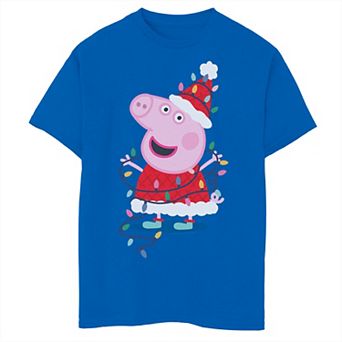 Boys 8-20 Peppa Pig Christmas Lights Graphic Tee