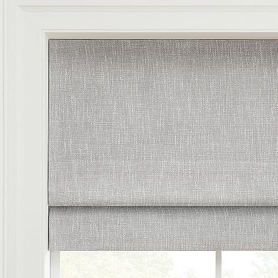 eclipse Drew Textured Solid 100% Total Blackout Cordless Roman Shade