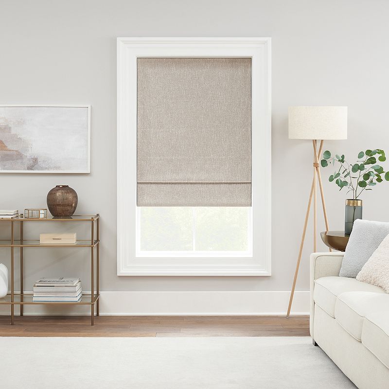 Eclipse Cordless 100% Blackout Polyester Roman Window Shades  33  x 64