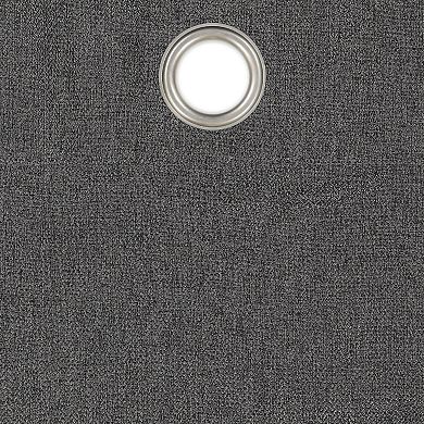 eclipse Magnitech Welwick Herringbone 100% Blackout Grommet Magnetic Closure Window Curtain Panel