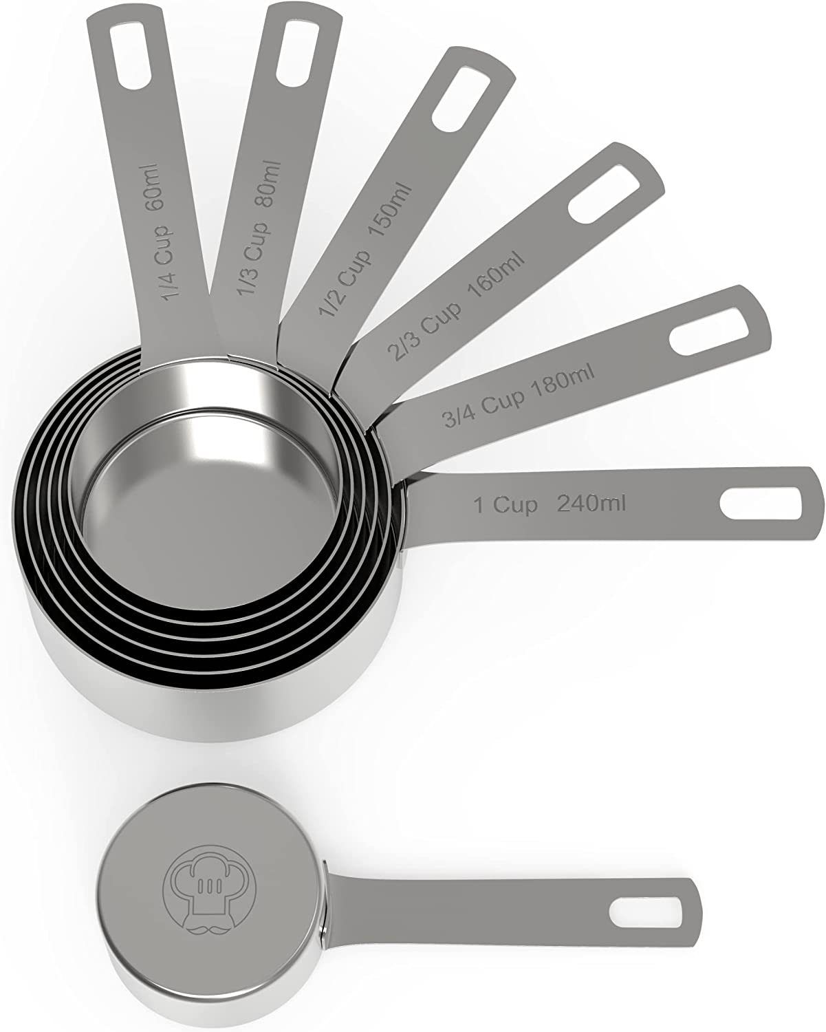 Cuisinart 4pc Stainless Steel Magnetic Measuring Cup Set Black/silver :  Target