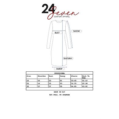 Plus Size 24Seven Comfort Apparel Floral Skater Dress